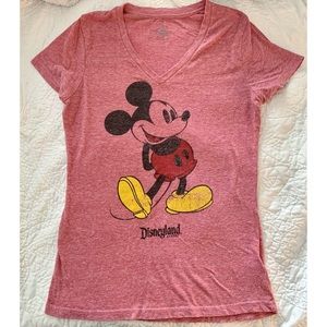 Disney Women’s V-neck Mickey Mouse Disneyland T-shirt, Size M